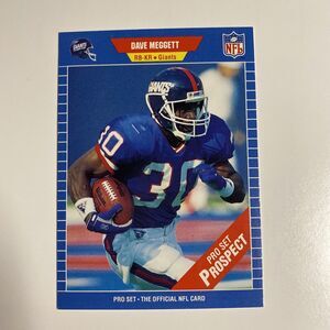 1989 Pro Set Football Card Dave Meggett #546 Vintage